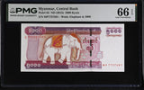 Myanmar 5000 Kyats Burma ND 2015 P 83 Gem UNC PMG 66 EPQ , Grade Note
