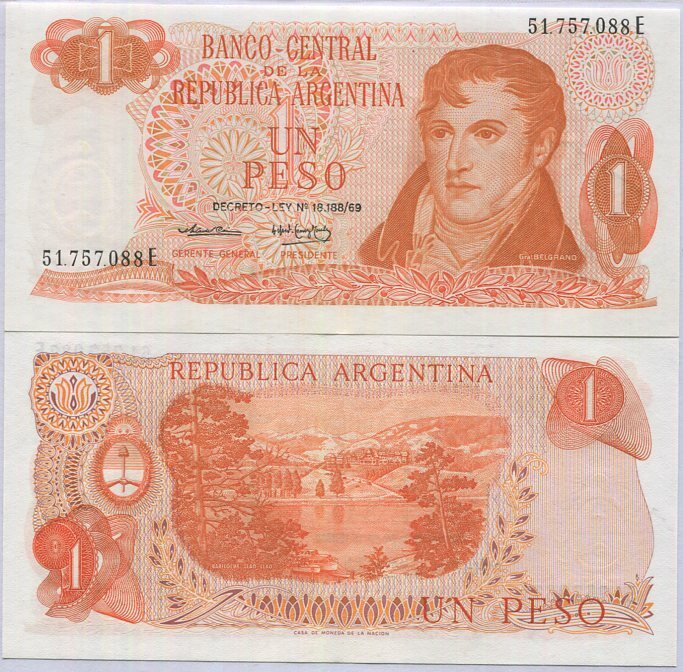 Argentina 1 Peso ND 1974 P 293 XF