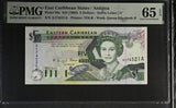 East Caribbean States 5 Dollars ND 1993 P 26 a Gem UNC PMG 65 EPQ