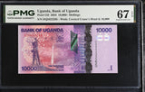 Uganda 10000 Shillings 2024 P 52 i Superb Gem UNC PMG 67 EPQ TOP POP