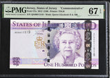 Jersey 100 Pounds 2012 P 37 a Commemorative Superb Gem UNC PMG 67 EPQ