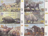 Queen Maud Land Set 6  ,10 20 50 100 200 500 silver unit Fantasy mammals # 2