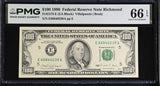 United States 100 Dollars USA 1990 P 489 E Richmond Gem UNC PMG 66 EPQ