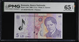 Romania 5 Lei 2008 P 118 d Polymer Gem UNC PMG 65 EPQ