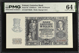 Poland 20 Zlotych 1940 P 95 Choice UNC PMG 64 EPQ