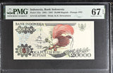 Indonesia 20000 Rupiah 1995/1997 P 135 c Superb Gem UNC PMG 67 EPQ