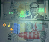 Bahamas 10 Dollars ND 2022 P 87 UNC , Hope Town lighthouse ,flamingoes