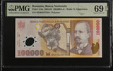 Romania 100000 Lei 2003 P 114 a Polymer Superb Gem UNC PMG 69 EPQ