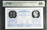 Romania 20 Leu 2021 Commemorative P 126 a Polymer Superb Gem UNC PMG 68 EPQ