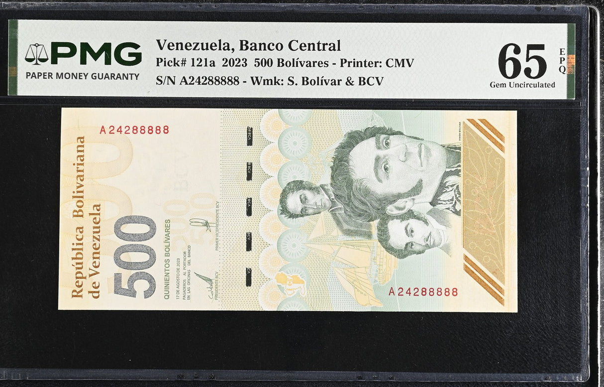 Venezuela 500 Digitales Bolivares 2023 P 121 a Gem UNC PMG 65 EPQ