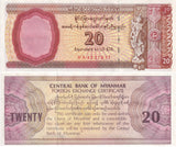 Myanmar 20 Dollars ND 1997 P FX4 UNC