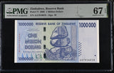 Zimbabwe 1 Million Dollars 2008 P 77 Superb Gem UNC PMG 67 EPQ