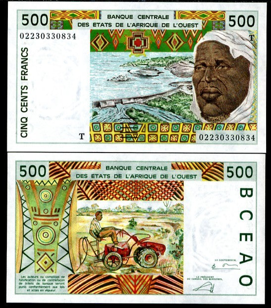 WEST AFRICAN STATES TOGO 500 FRANCS 2002 P 810Tm UNC