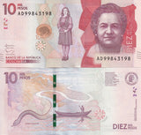 Colombia 10000 Pesos 2016 P 460 Replacement 998 UNC ,Amazonas , Anaconda