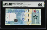 Qatar 100 Riyals 2022 P 36 b Gem UNC PMG 66 EPQ