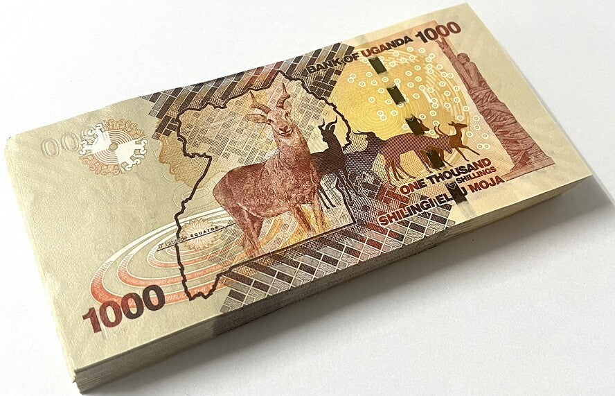 Uganda 1000 Shillings 2022 P 49 New Sign UNC LOT 100 PCS 1 BUNDLE