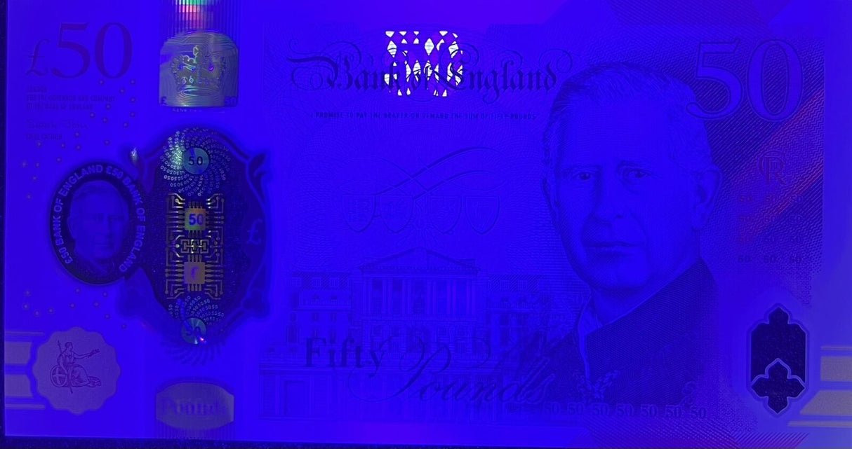 England Great Britain 50 Pounds 2023/2024 P 401 King Charles Polymer AUnc