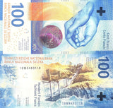 Switzerland 100 Franken 2018 P 77A Sign Studer & Jordan UNC