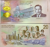 Singapore SET 2 PCS 20 Dollars 2007 2019 P 53 P 63 UNC