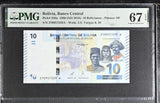Bolivia 10 Bolivianos 1986 ND 2018 P 248 a Superb Gem UNC PMG 67 EPQ