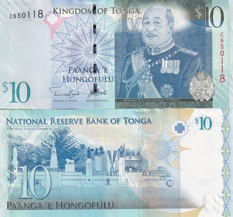 Tonga 10 PA'anga ND 2008 (2014) P 40 c AUnc W/Tone