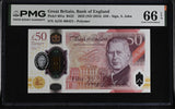Great Britain 50 Pounds 2023 ND 2024 P 401 a Gem UNC PMG 66 EPQ , graded polymer