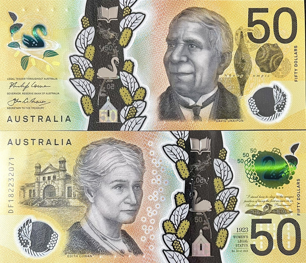Australia 50 Dollars 2018 Polymer P 65 UNC Edith Dircksey Cowan