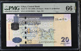 Libya 20 Dinars ND 2009 P 74 Gem UNC PMG 66 EPQ