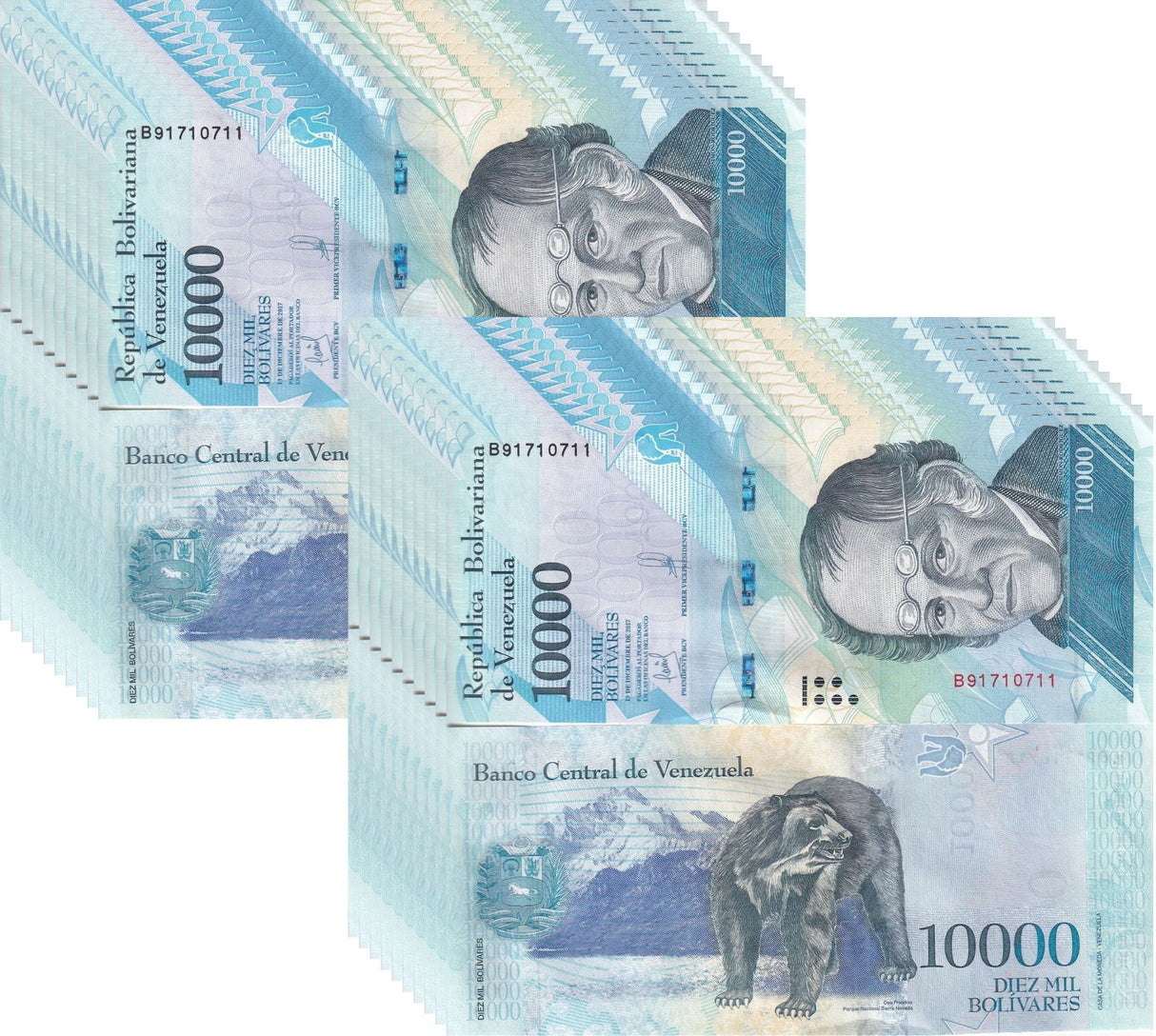 Venezuela 10000 Bolivares 2017 P 98 UNC LOT 20 PCS