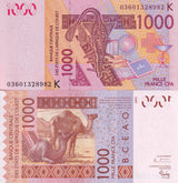West African States Senegal 1000 Francs 2003 P 715Ka UNC