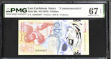 East Caribbean States 2 Dollars ND 2023 P 60 a 888807 Superb Gem UNC PMG 67 EPQ