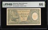 Indonesia 25 Rupiah 1964 P 95 Gem UNC PMG 66 EPQ