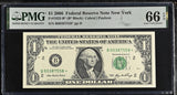 United States 1 Dollar USA 2006 P 523* Replacement B New York Gem UNC PMG 66 EPQ
