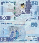 Zambia Set 4 UNC 10 20 50 100 Kwacha 2024 2025 P 62 63 64 65