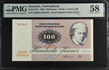 Denmark 100 Kroner 1993 P 51 w Choice About UNC PMG 58