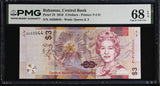 Bahamas 3 Dollars 2019 P 78 Superb Gem UNC PMG 68 EPQ