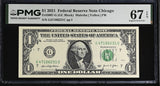 United States 1 Dollar Usa 2021 P 549 G Chicago Superb Gem UNC PMG 67 EPQ