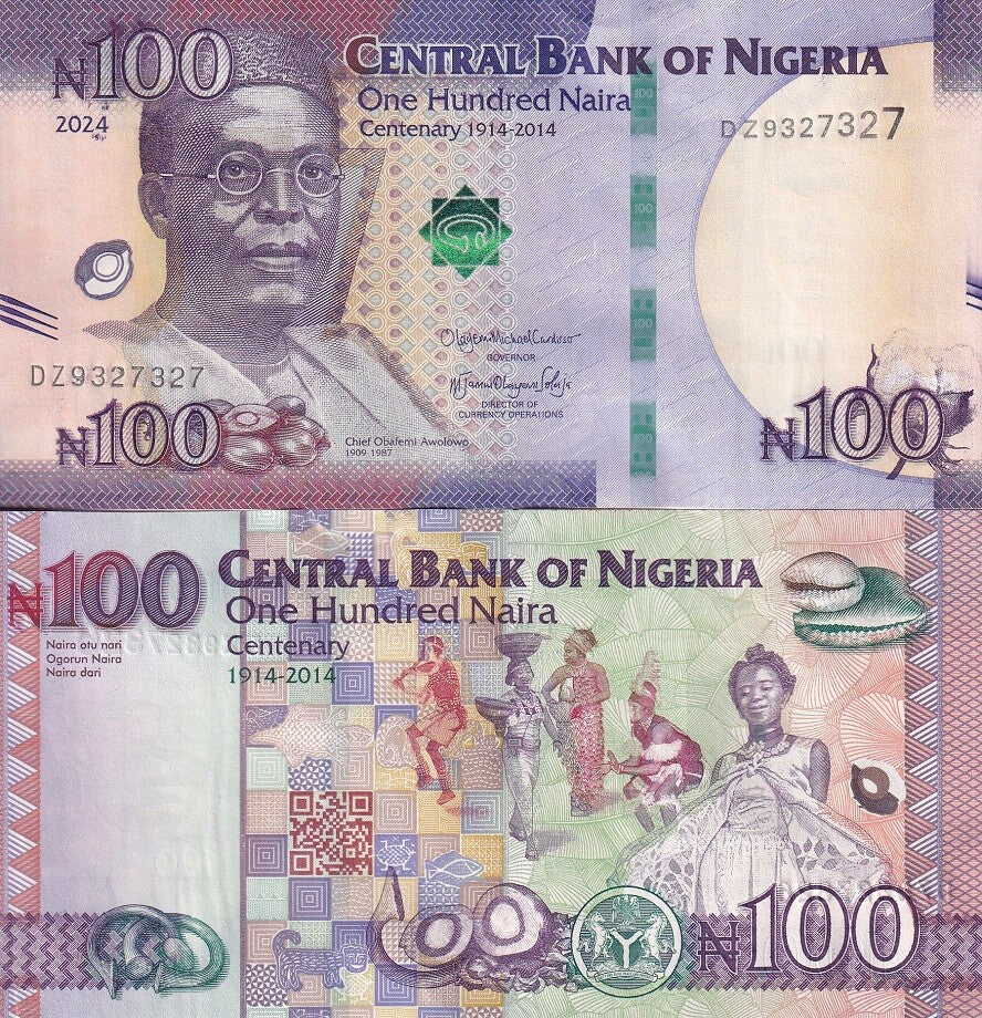 Nigeria 100 Naira 2024 P 41 DZ Commemorative UNC