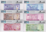 Mozambique Set 6 ;20 50-200 Meticais 2024 P 155-160 Superb Gem UNC PMG 67 68 EPQ