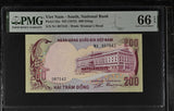 South Vietnam 200 Dong ND 1972 P 32 a Gem UNC PMG 66 EPQ
