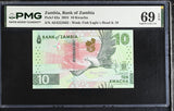 Zambia 10 Kwacha 2024 P 62 a Nice 6222622 Superb Gem UNC PMG 69 EPQ TOP POP