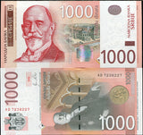 Serbia 1000 Dinara 2011 P 60 a UNC , Belgrade , Dorde Vajfert