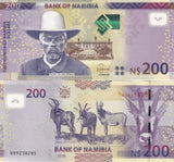 Namibia 200 Dollars 2018 P 15 UNC