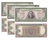 Chile 50 Escudos ND 1962-75 P 140 b UNC LOT 3 PCS