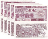 SOMALIA 5 SHILLINGS 1987 P 31 c UNC Little Tone LOT 5 PCS