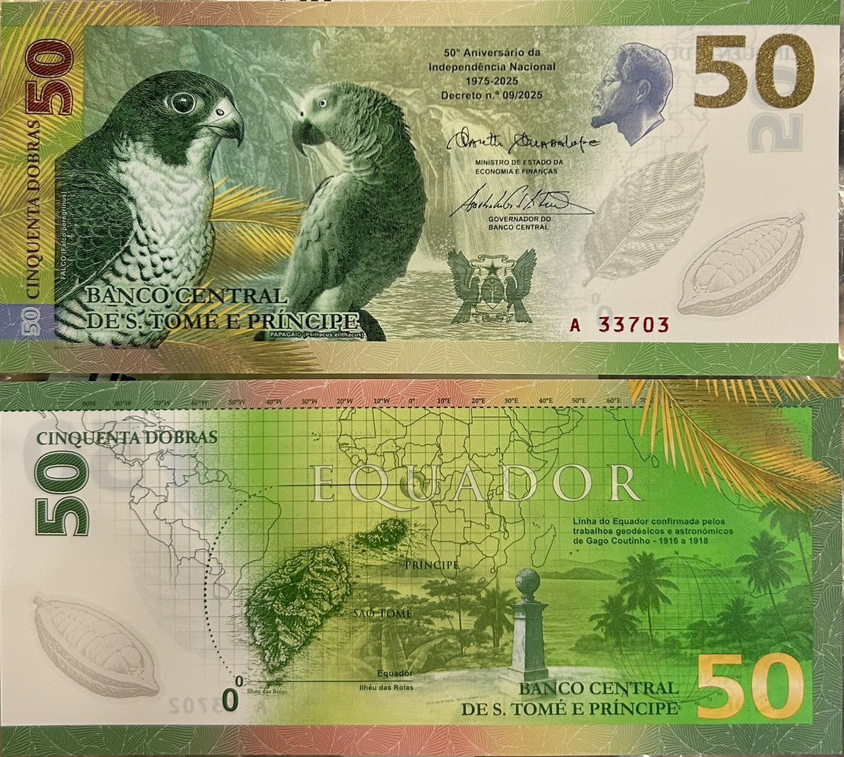 Sao Thome Saint Thomas & Prince 50 Dobras polymer 2026 Commemorative P NEW UNC
