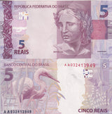 Brazil 5 Reais 2010 (2013) P 253 CRANE UNC