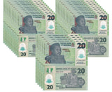 Nigeria 20 Naira 2024 P 34 Polymer UNC LOT 25 PCS 1/4 BUNDLE