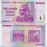 Zimbabwe 500 Million Dollars 2008 P 82 XF