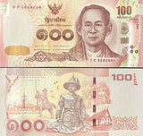 Thailand 100 Baht ND 2015 P 120 Rare Sign 86 Apisak Prasarn UNC